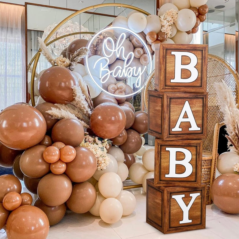 Letter Box Set Baby - Brown