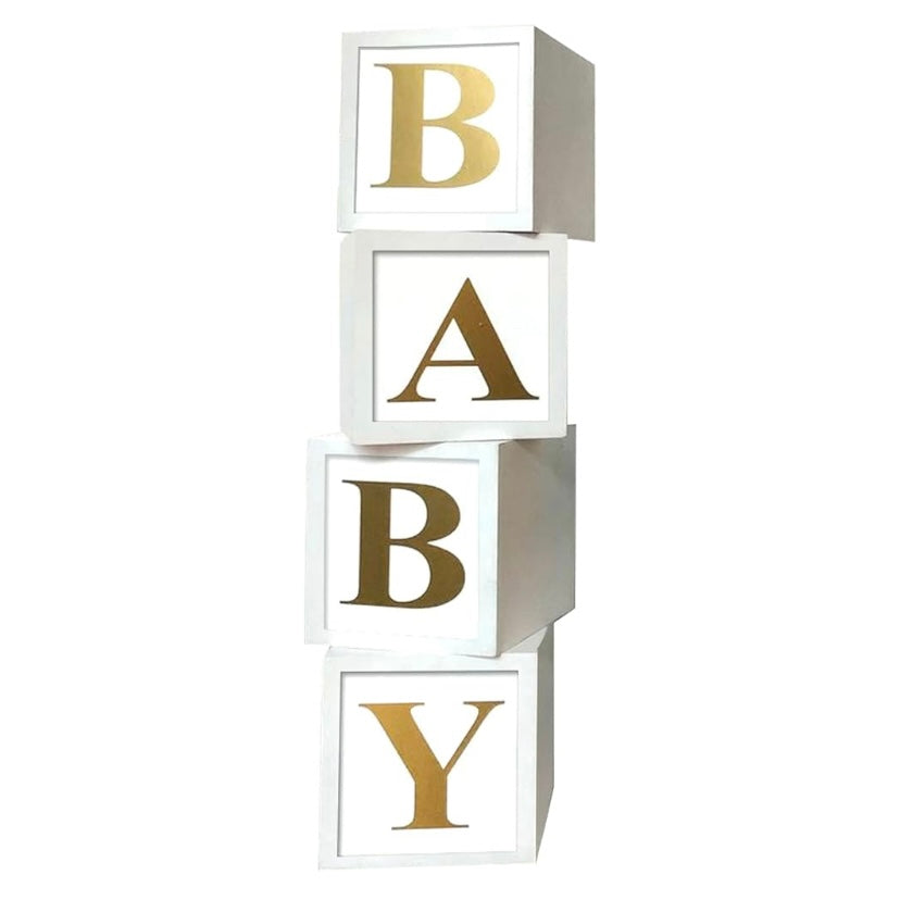 Letter Box Set Baby - White