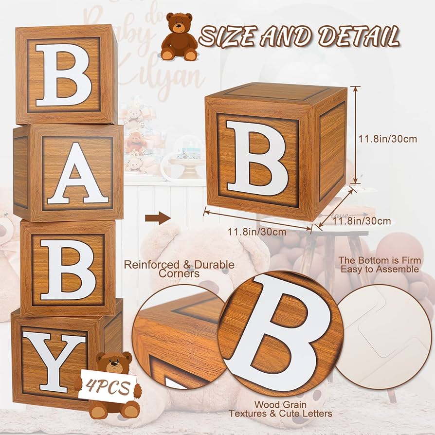 Letter Box Set Baby - Brown