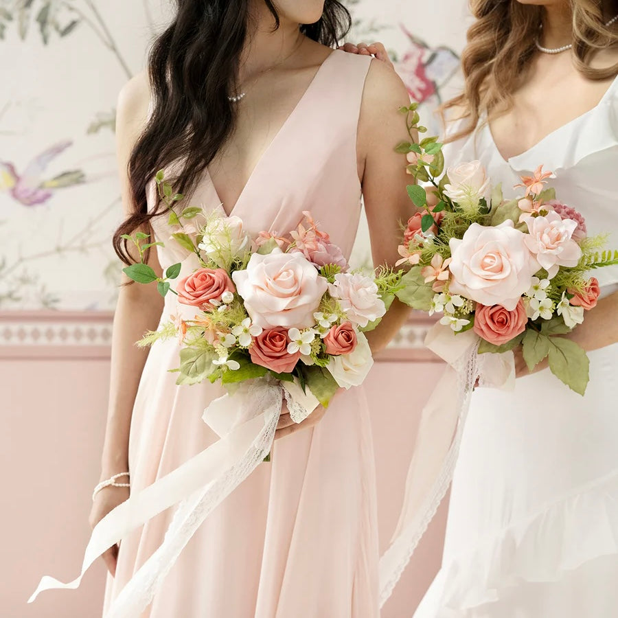 Floral Bridesmaids Bouquet Set 4 Pack - Romance
