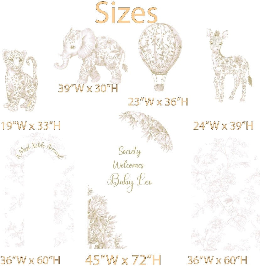 Backdrop Set - Brown Toile