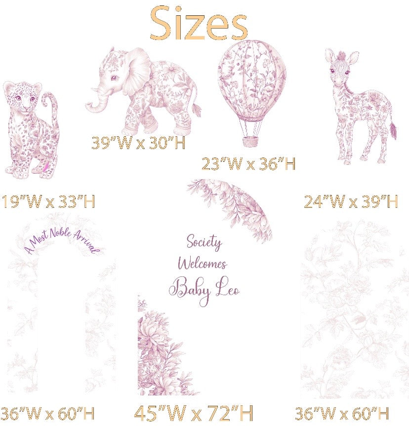 Backdrop Set - Pink Toile