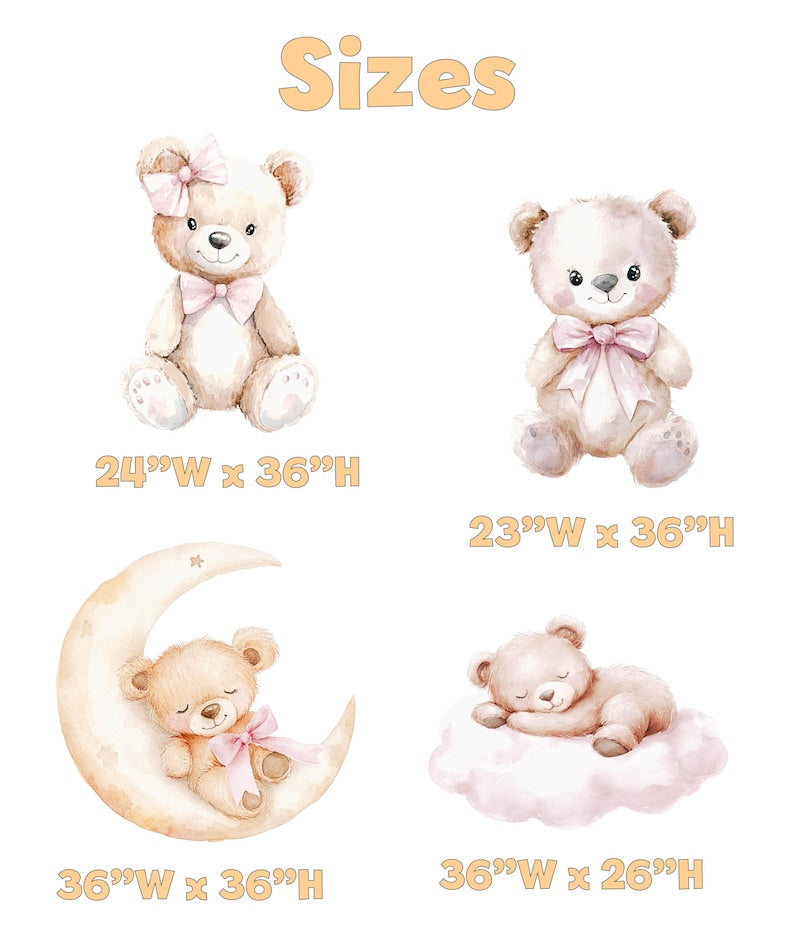 Backdrop Set - Pink Bear