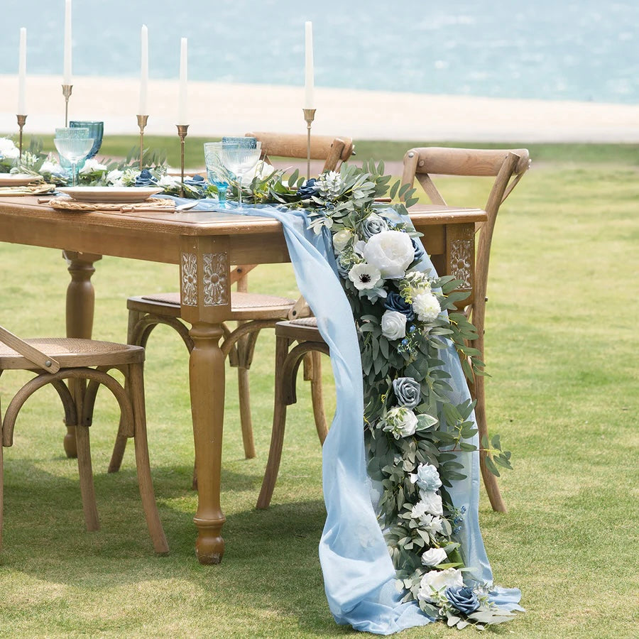 Floral Garland - Azure