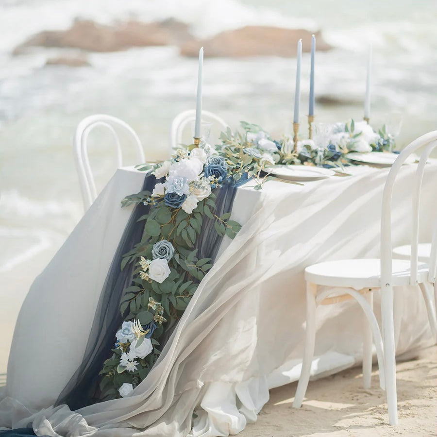 Floral Garland - Azure