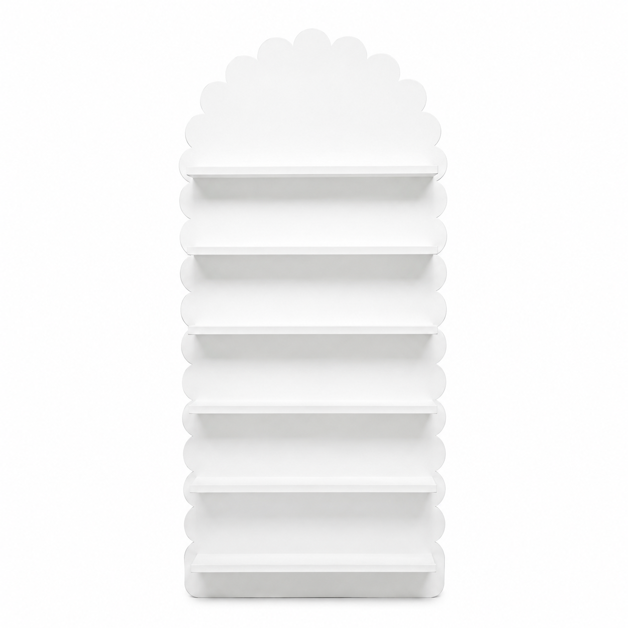 Scallop Wavy Shelf Arch - White