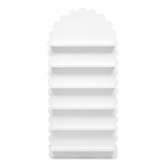 Scallop Wavy Shelf Arch - White