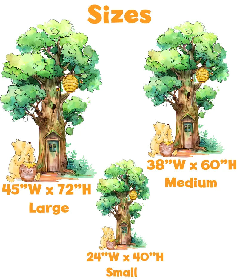 Backdrop Set - Winnie The Pooh’s Tree Medium Size