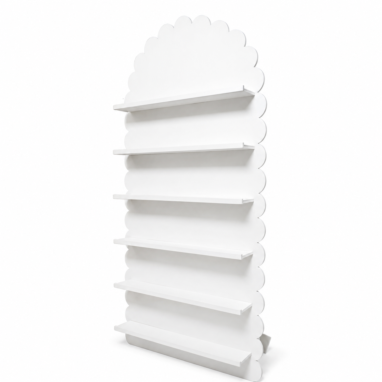 Scallop Wavy Shelf Arch - White