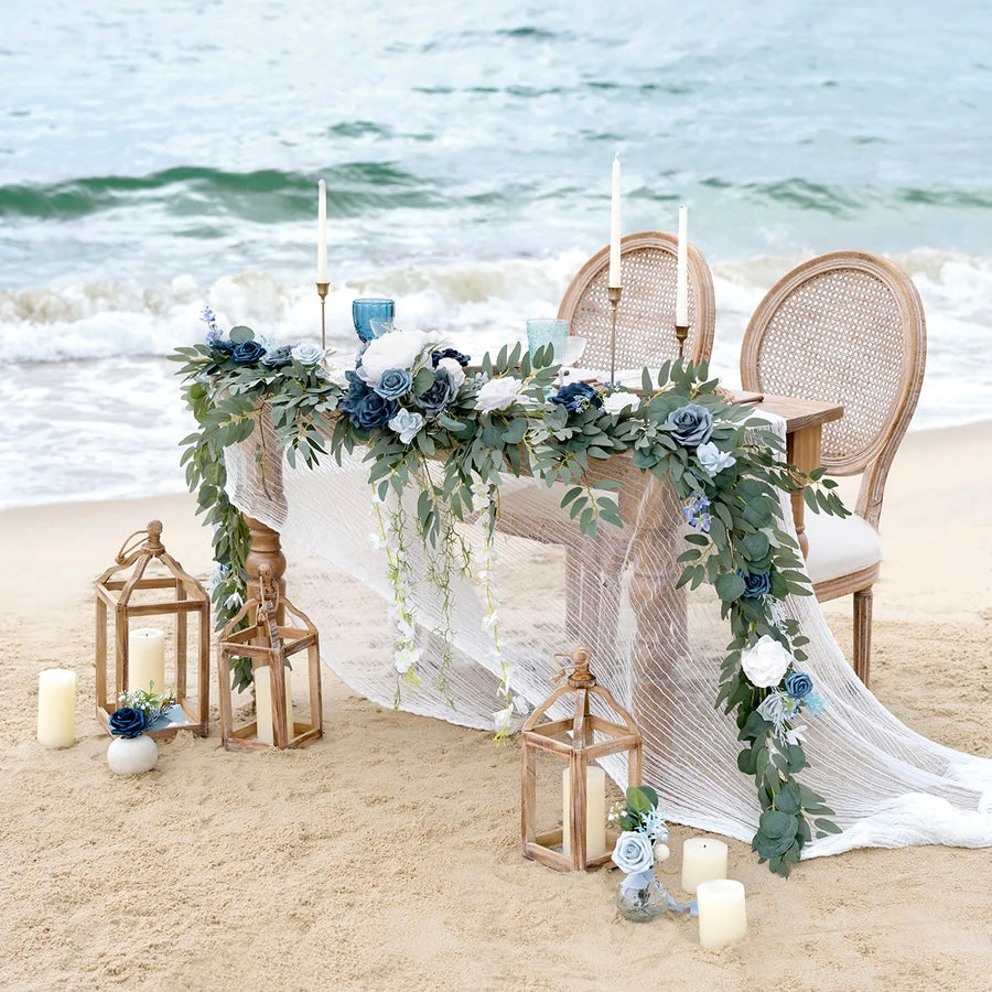 Floral Garland - Azure