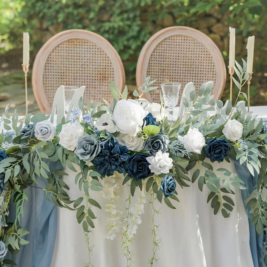 Floral Garland - Azure