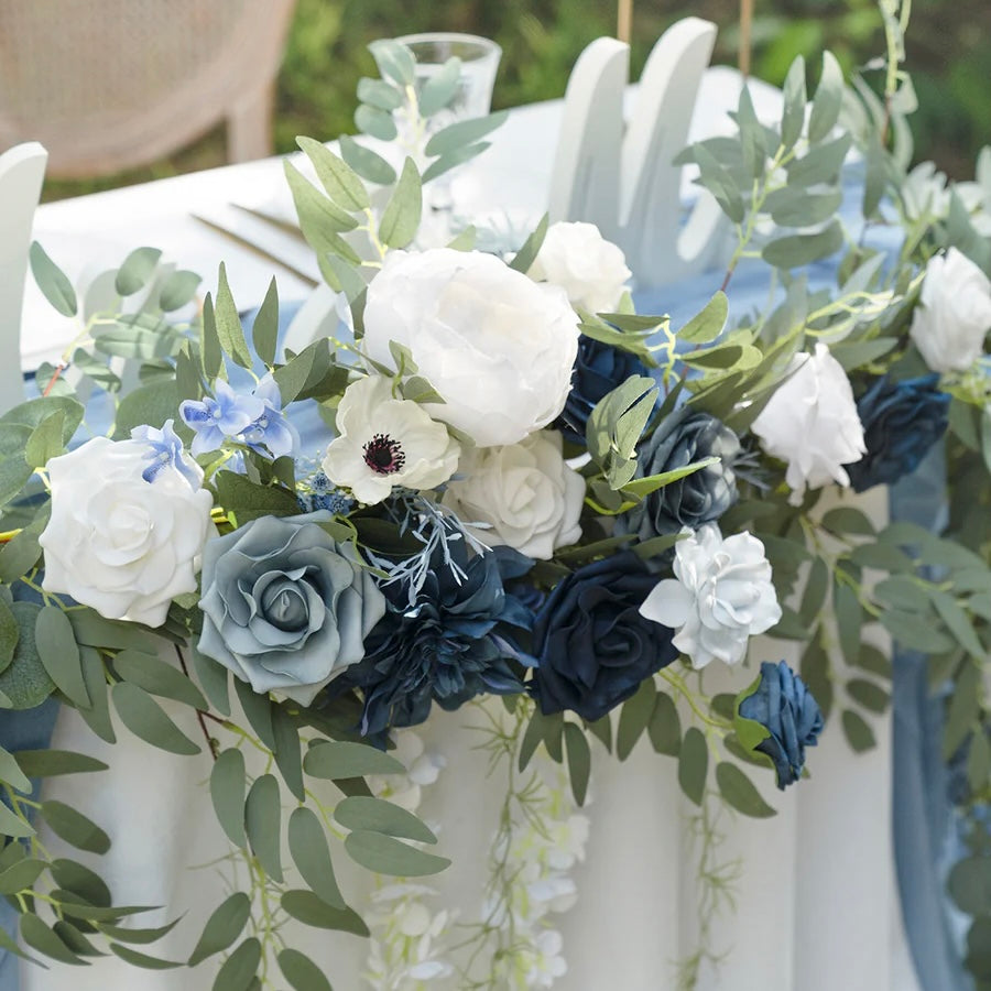 Floral Garland - Azure