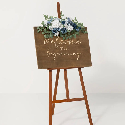 Floral Sign Decor - Azure
