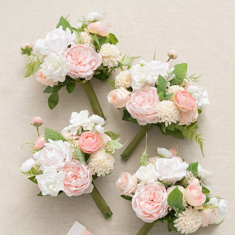 Floral Bridesmaids Bouquet Set 4 Pack - Romance v2