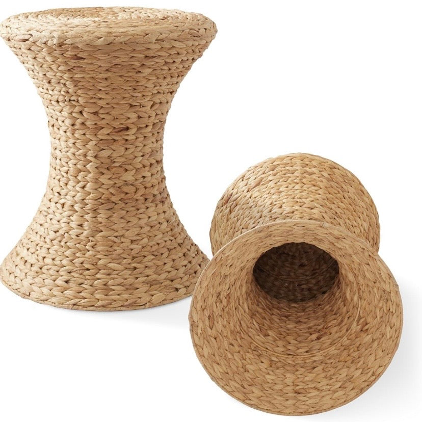 Woven Wicker Table Stand Pedestal Set - Hourglass