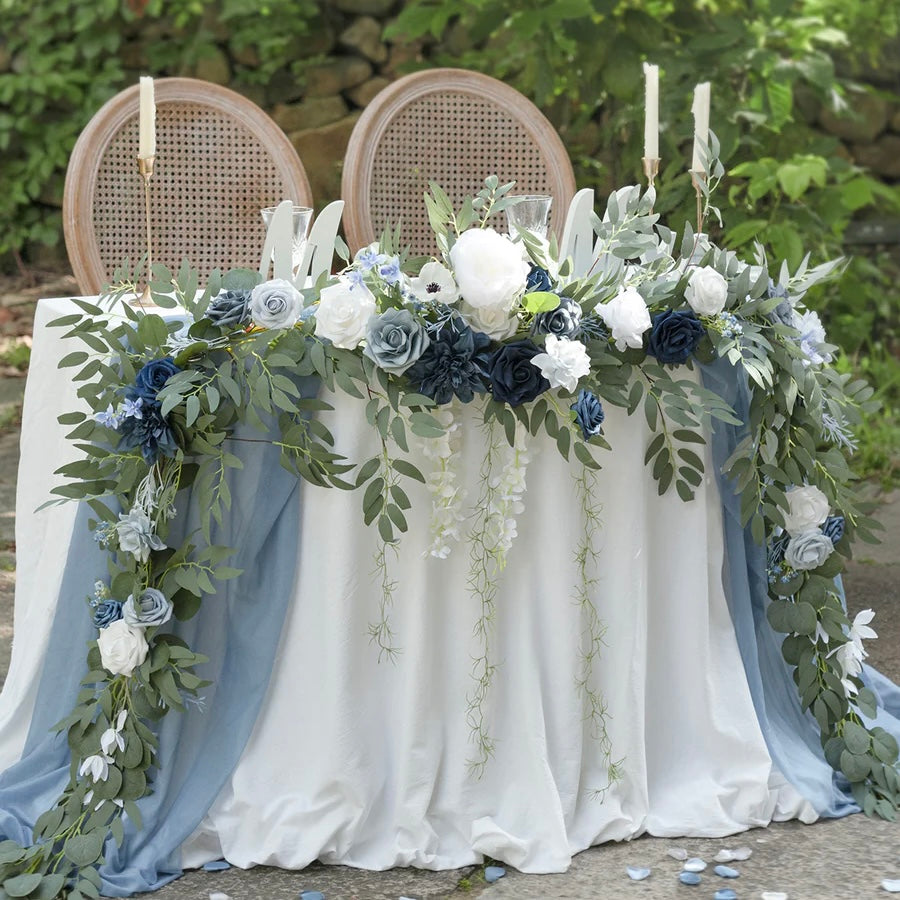 Floral Garland - Azure