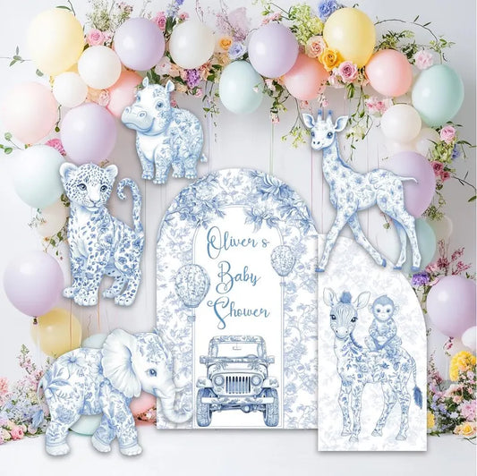 Backdrop Set - Blue Toile v2