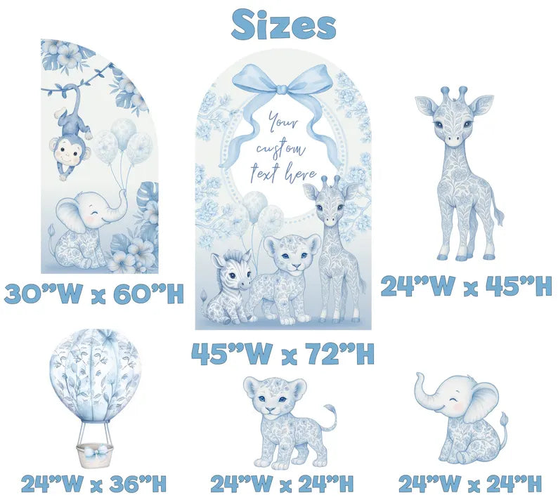 Backdrop Set - Blue Toile