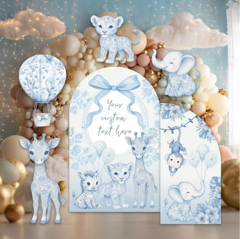 Backdrop Set - Blue Toile