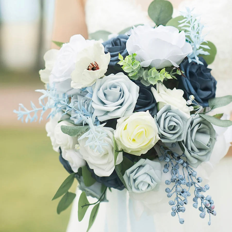 Floral Bridal Bouquet - Azure