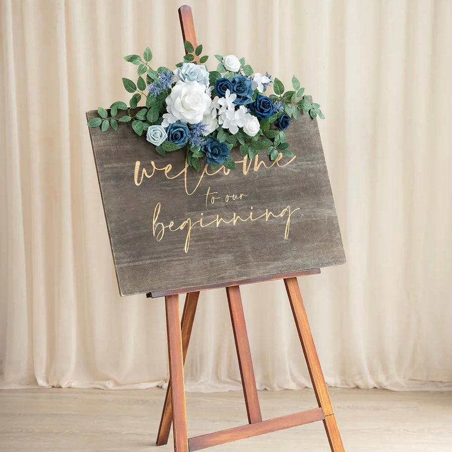 Floral Sign Decor - Azure