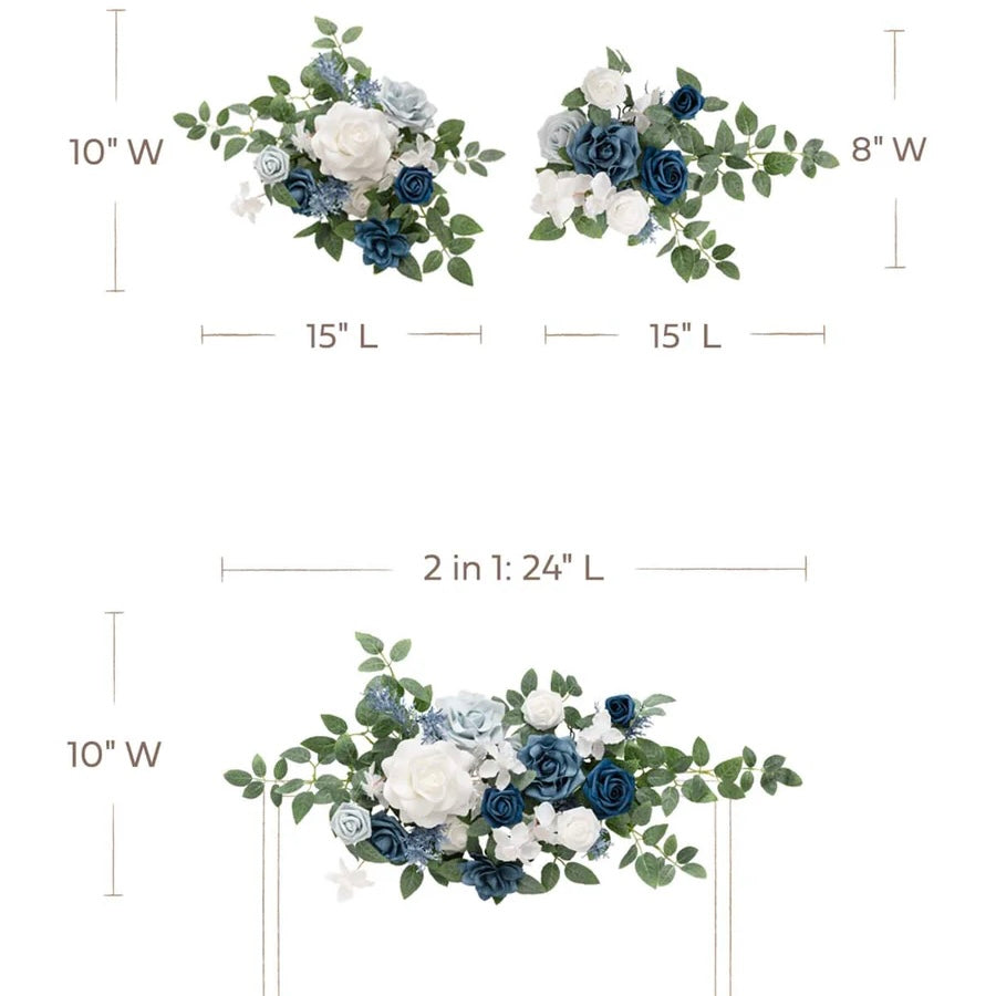 Floral Sign Decor - Azure