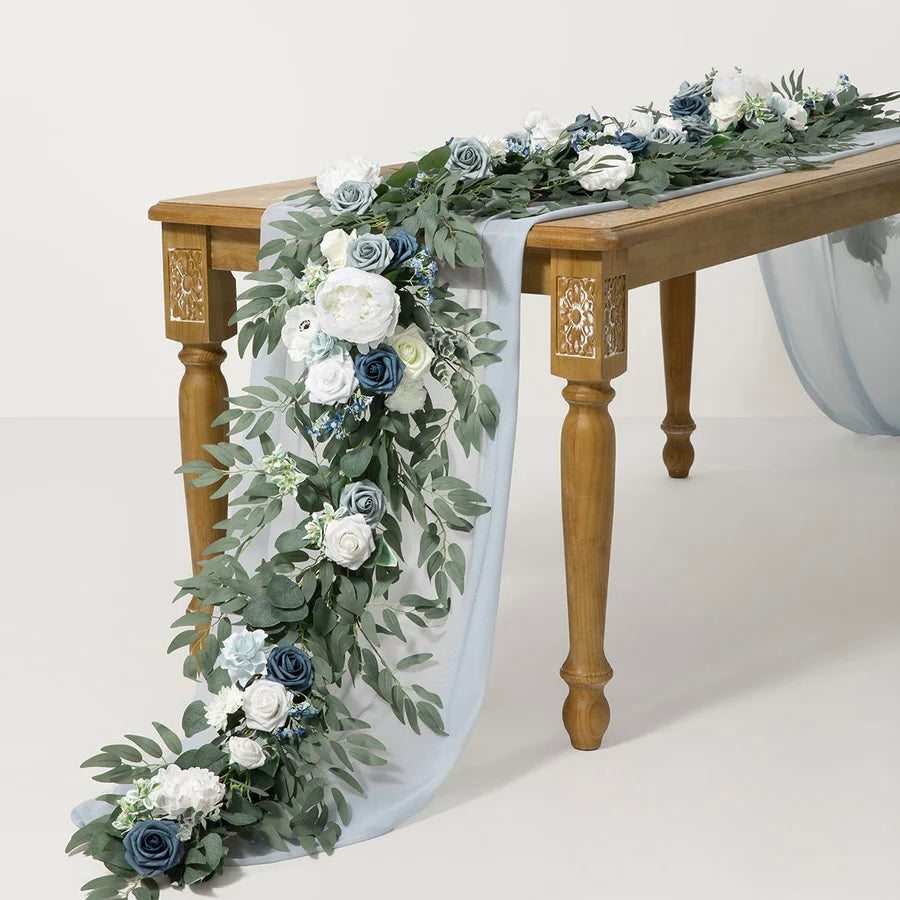 Floral Garland - Azure