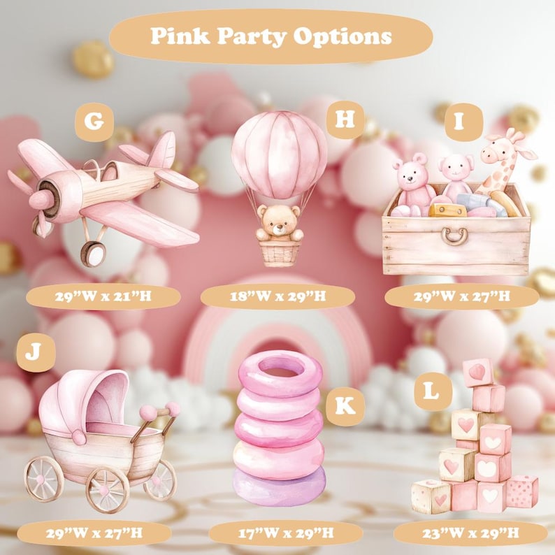 Backdrop Set - Pink Mix