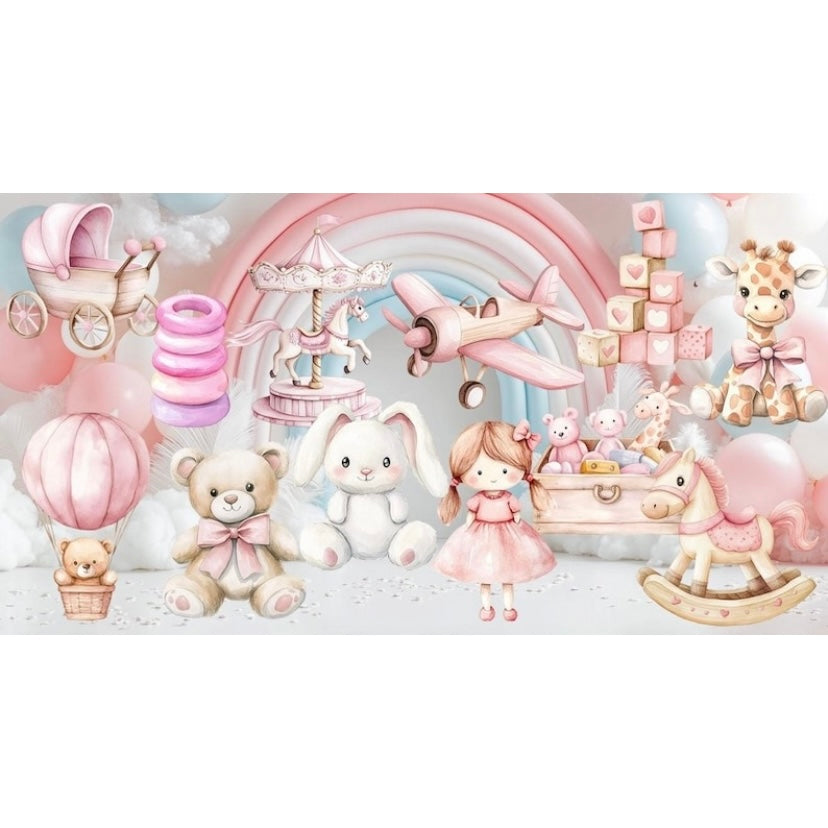 Backdrop Set - Pink Mix