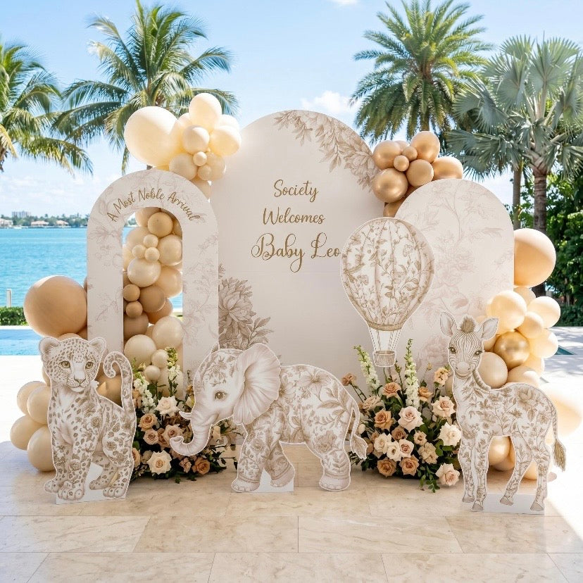 Backdrop Set - Brown Toile