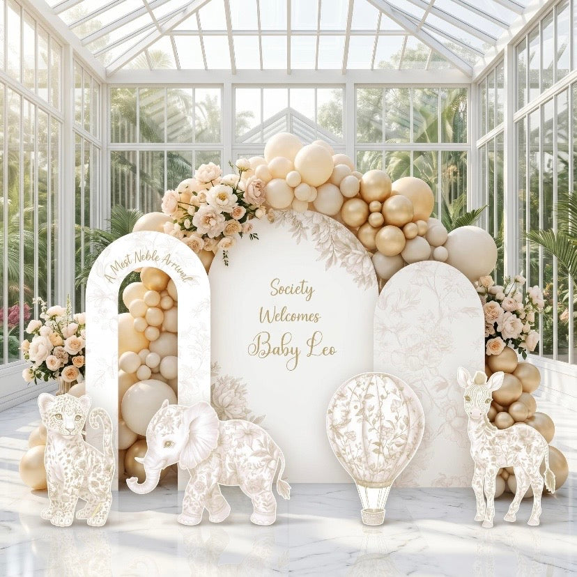 Backdrop Set - Brown Toile