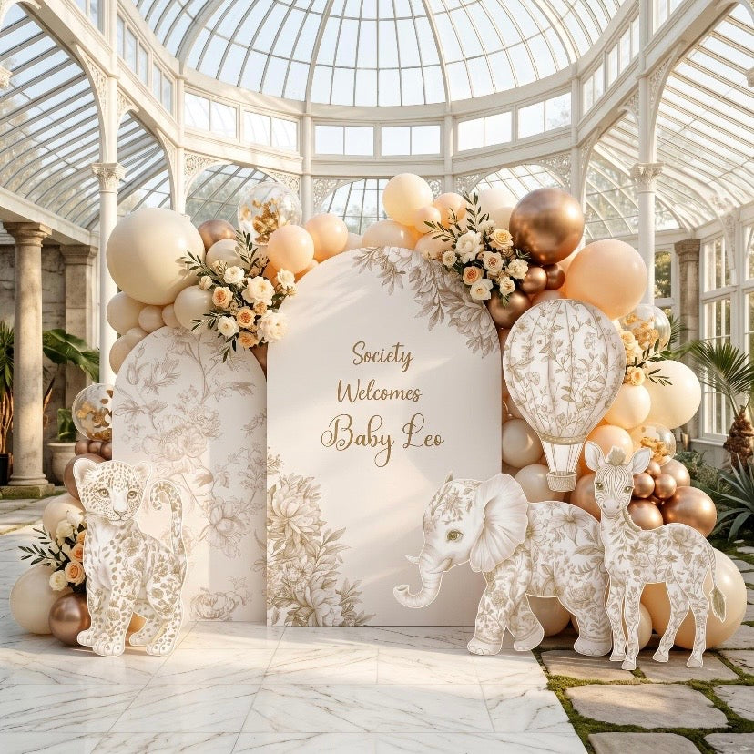Backdrop Set - Brown Toile