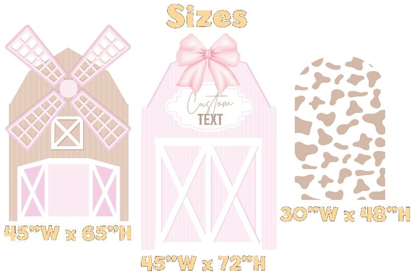 Backdrop Set - Pink Farm