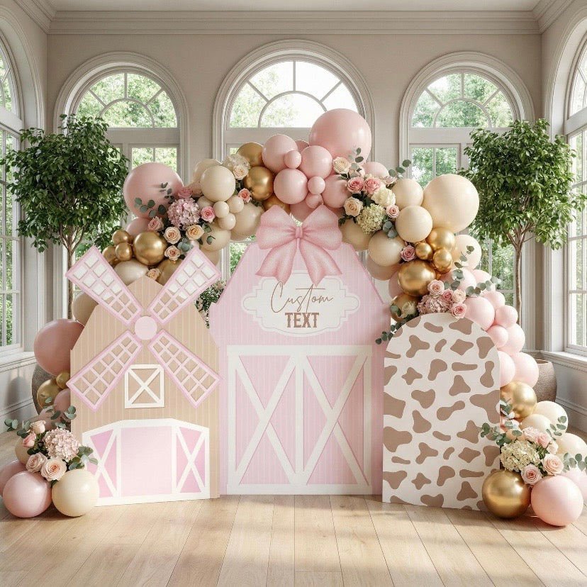 Backdrop Set - Pink Farm