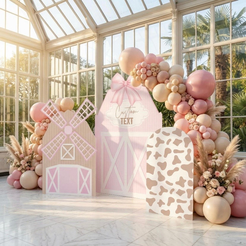Backdrop Set - Pink Farm