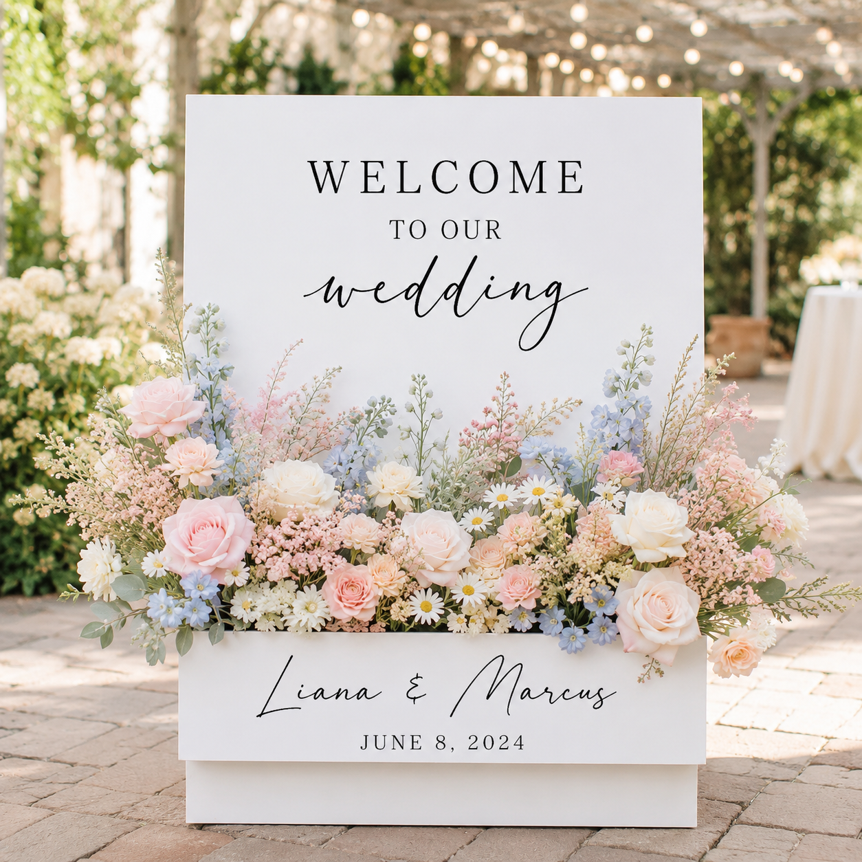 Flower Box Welcome Sign