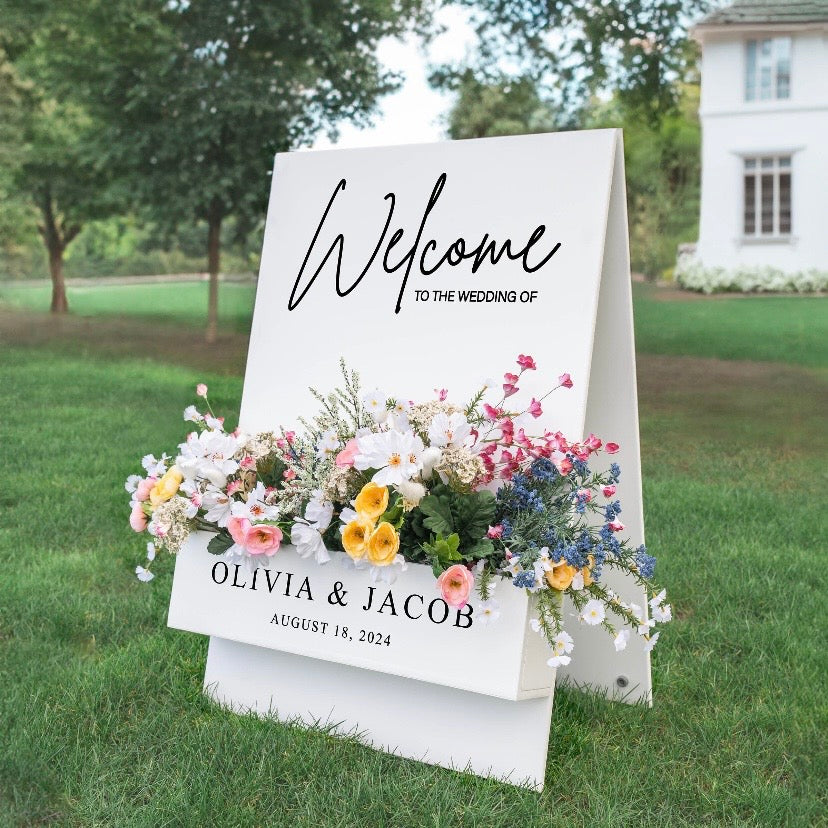 Flower Box Welcome Sign
