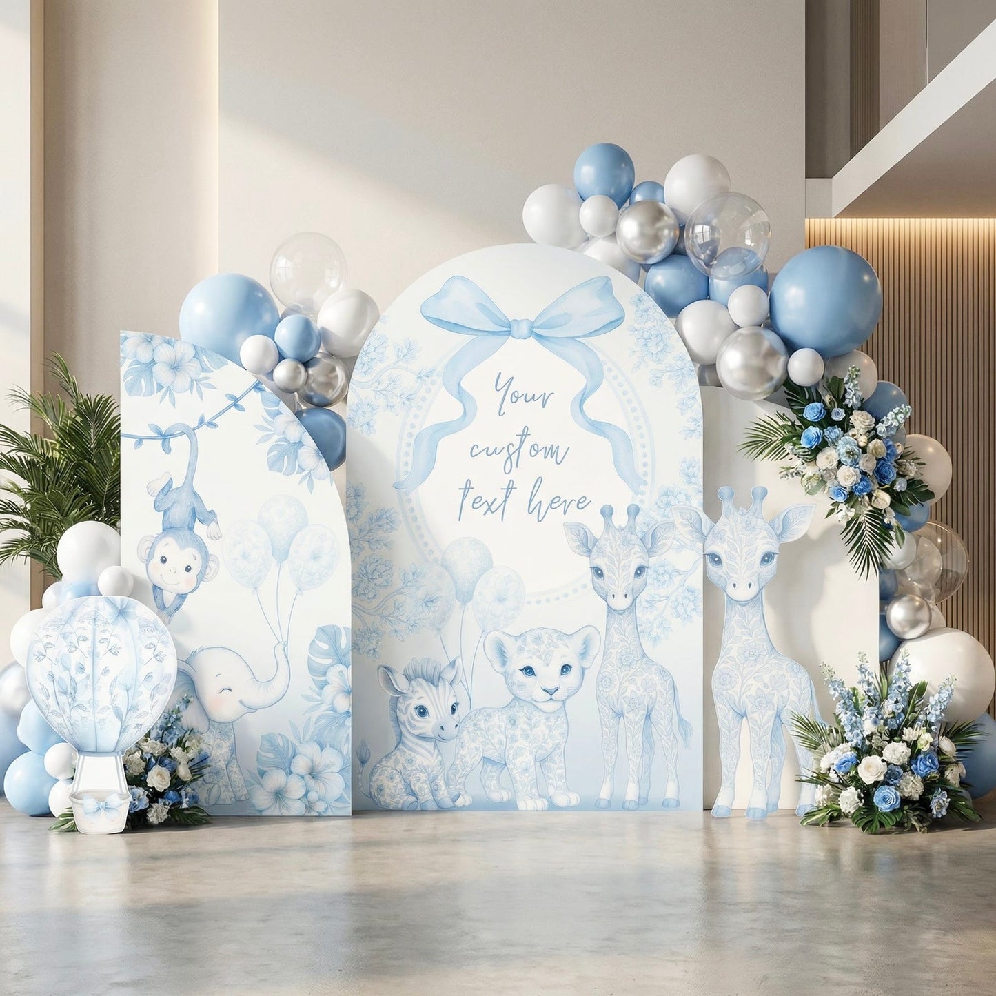 Backdrop Set - Blue Toile