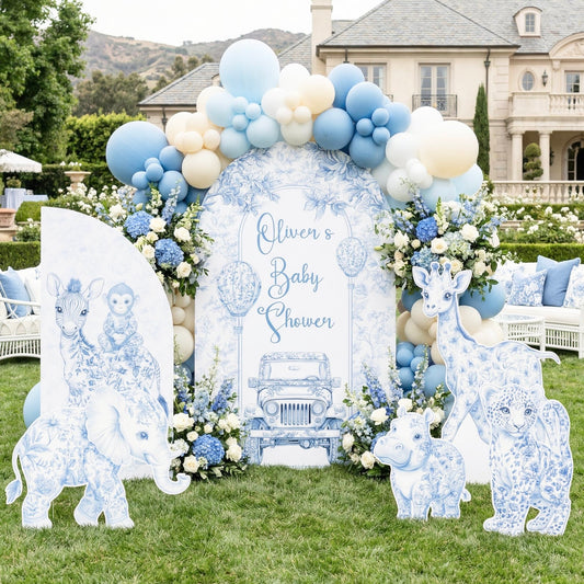 Backdrop Set - Blue Toile v2