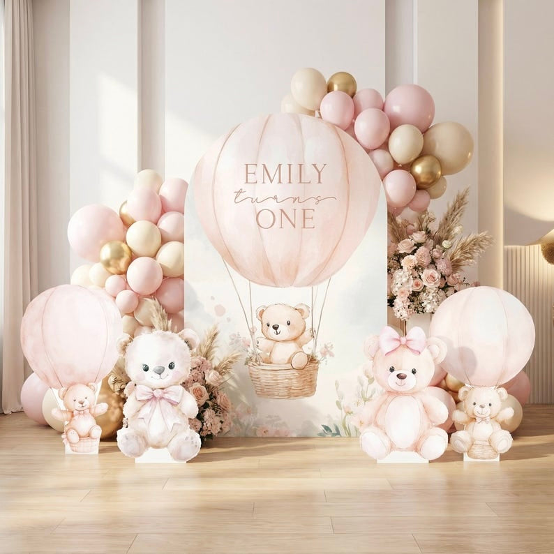 Backdrop Set - Pink Bear v2