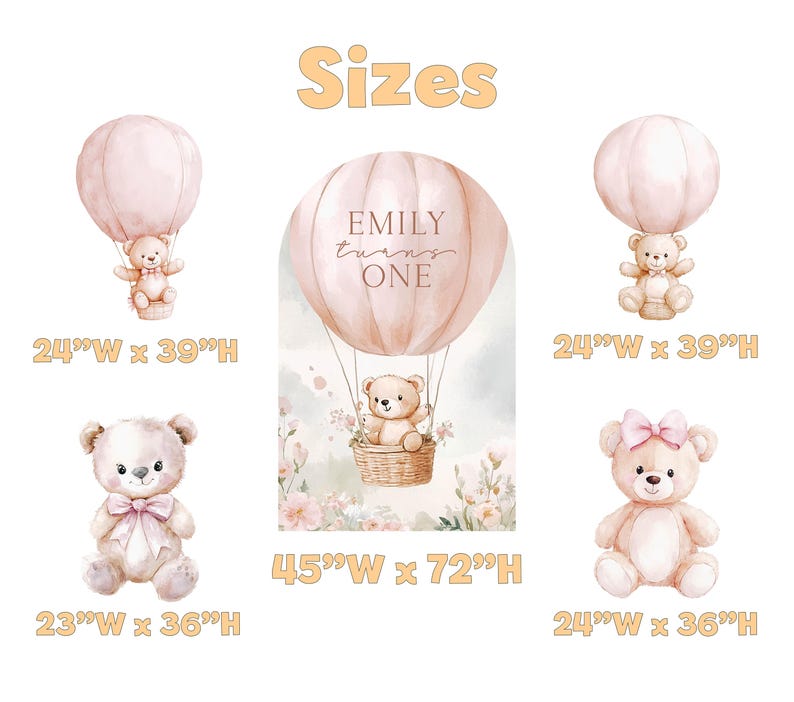 Backdrop Set - Pink Bear v2